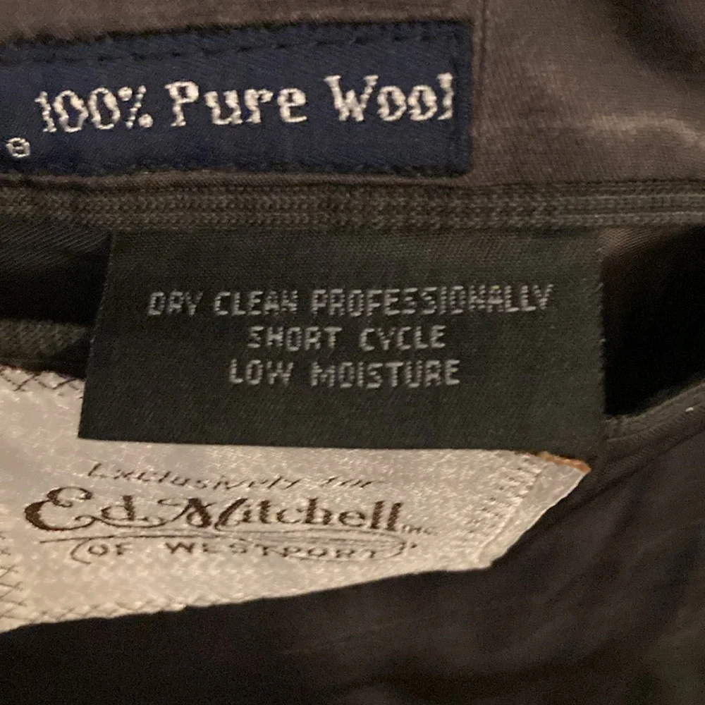 Vintage Burberrys Ed Mitchell Wool Men’s Suit Jacket Size 46R Regular Gray - Picture 9 of 9